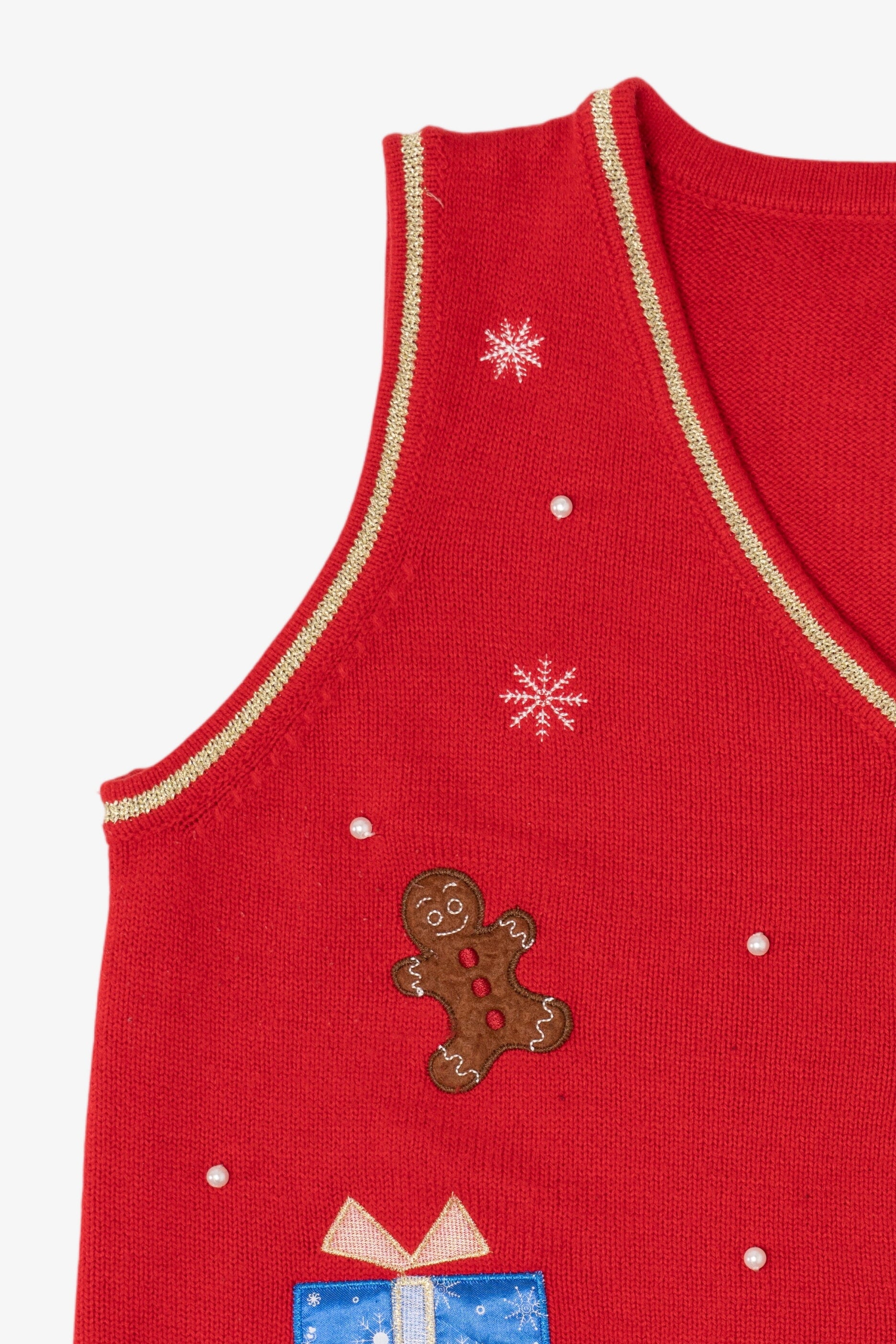 Vintage Red White Stag Ugly Christmas Vest (1990s)
