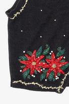 Vintage Black Victoria Jones Ugly Christmas Vest (1990s)
