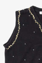 Vintage Black Victoria Jones Ugly Christmas Vest (1990s)