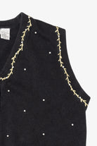 Vintage Black Victoria Jones Ugly Christmas Vest (1990s)