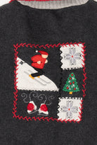 Vintage Dark Gray Field Gear Ugly Christmas Vest (1990s)