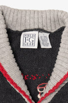 Vintage Dark Gray Field Gear Ugly Christmas Vest (1990s)
