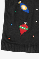 Vintage Black Xhilaration Ornaments Ugly Christmas Vest (1990s)