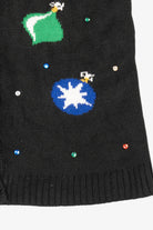 Vintage Black Xhilaration Ornaments Ugly Christmas Vest (1990s)