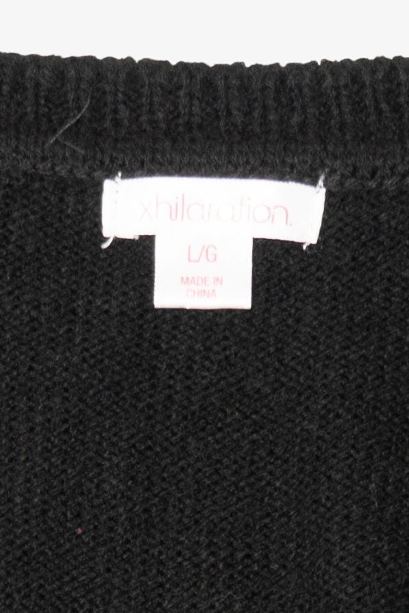 Vintage Black Xhilaration Ornaments Ugly Christmas Vest (1990s)