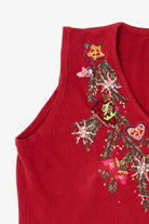 Vintage Red Merry & Bright Ugly Christmas Vest (2000s)