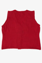 Vintage Red Merry & Bright Ugly Christmas Vest (2000s)