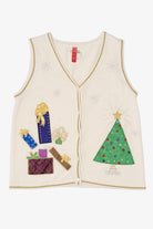 Vintage White Presents Ugly Christmas Vest (2000s)