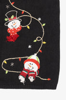 Vintage Black Holiday Editions Snowmen Ugly Christmas Vest (2000s)