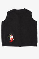 Vintage Black Holiday Editions Snowmen Ugly Christmas Vest (2000s)