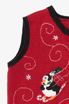 Vintage Red Penguins Ugly Christmas Vest (1990s)