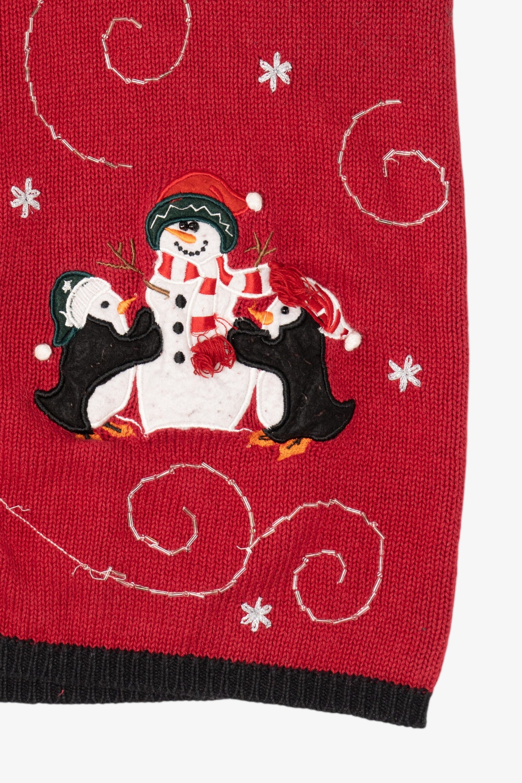 Vintage Red Penguins Ugly Christmas Vest (1990s)