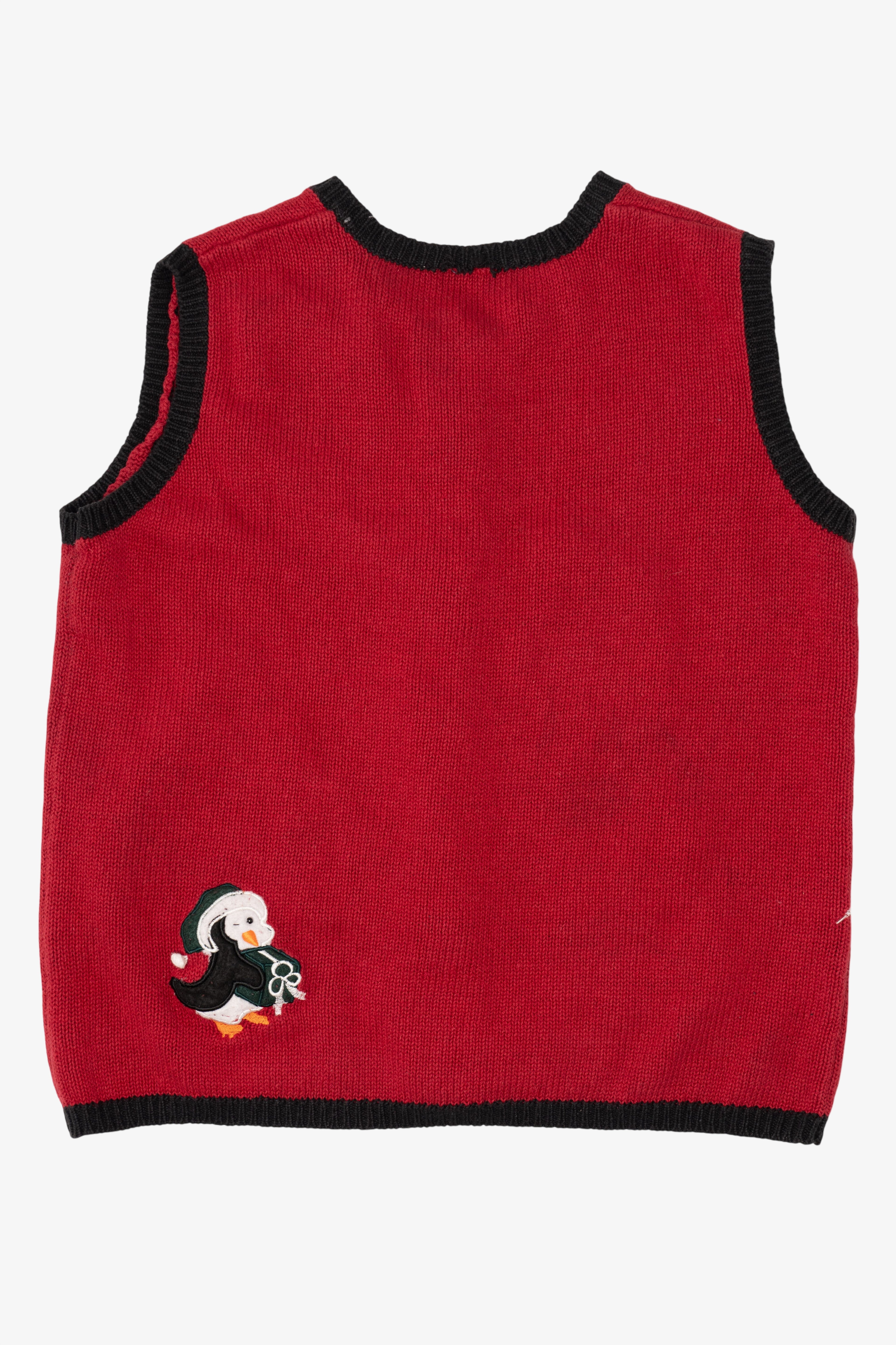 Vintage Red Penguins Ugly Christmas Vest (1990s)