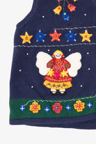 Vintage Blue Bobbie Brooks Angels Ugly Christmas Vest (1990s)