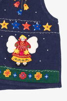 Vintage Blue Bobbie Brooks Angels Ugly Christmas Vest (1990s)
