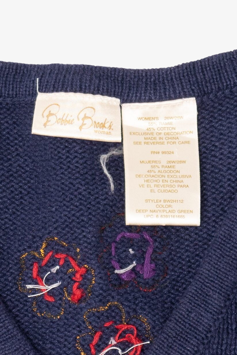 Vintage Blue Bobbie Brooks Angels Ugly Christmas Vest (1990s)