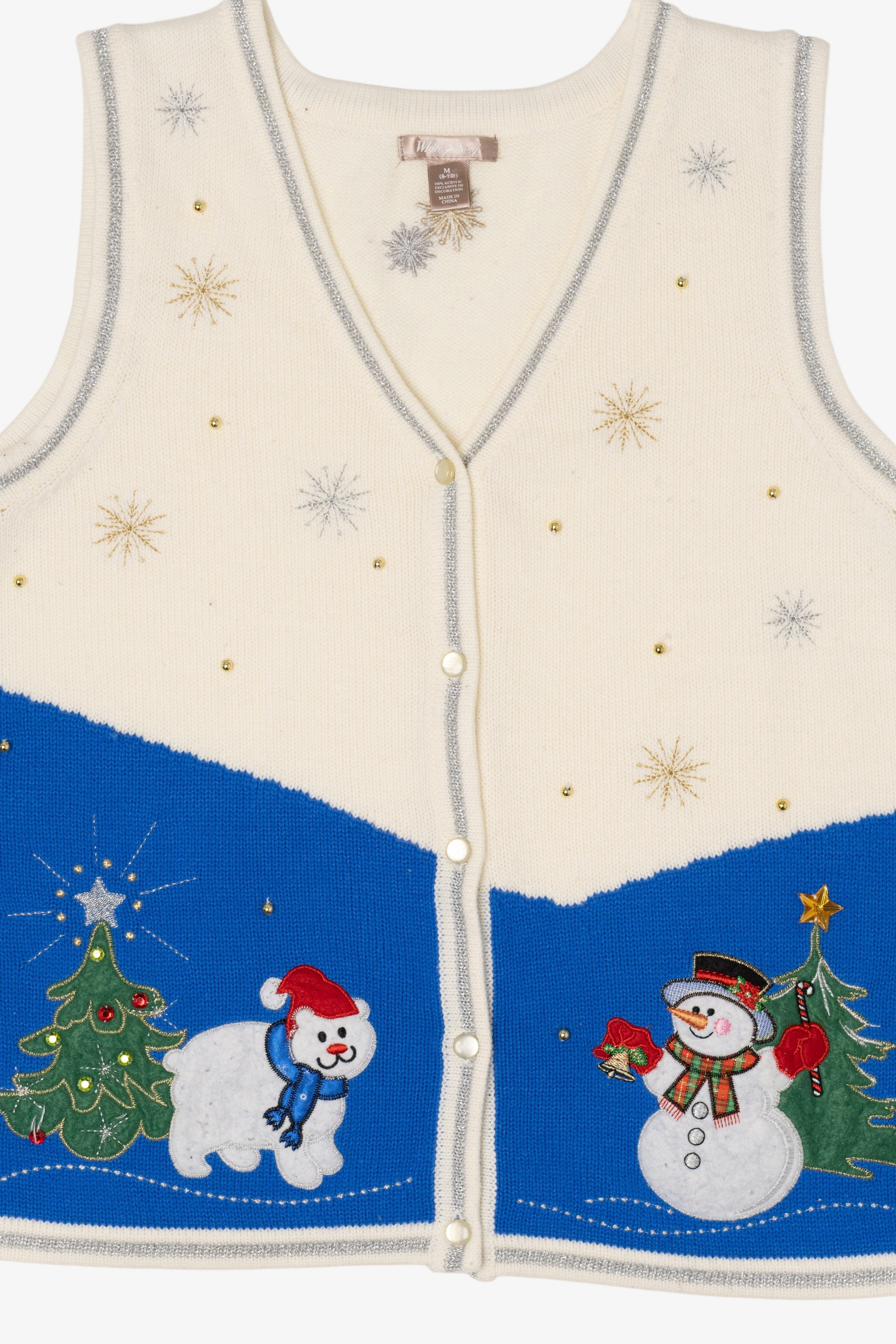 Vintage White Stag Ugly Christmas Vest (2000s)