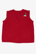 Vintage Red Bobbie Brooks Snowmen Skiing Ugly Christmas Vest (1990s)