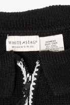 Vintage Black White Stag Trees Ugly Christmas Vest (1990s)