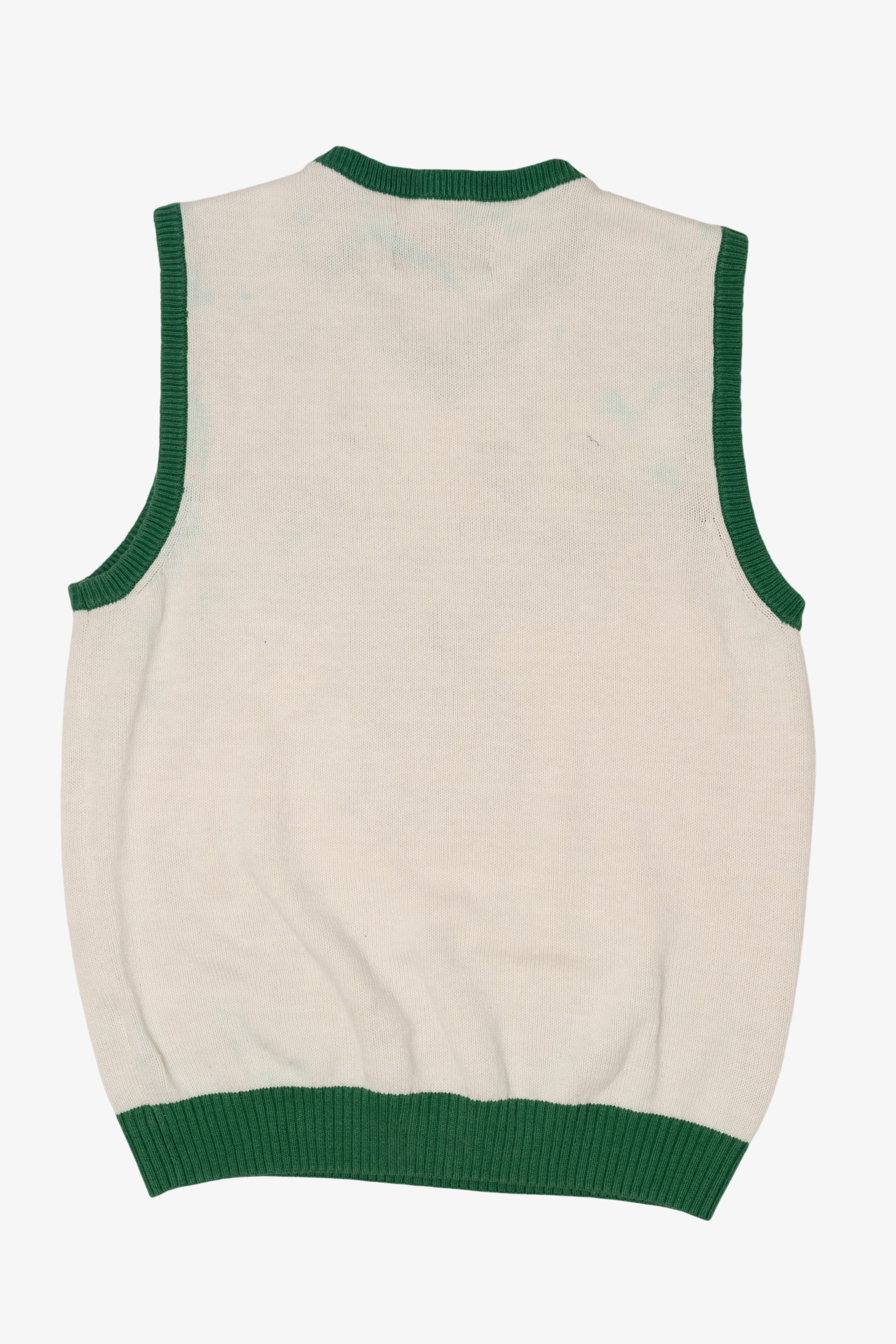 White Ugly Christmas Sweater Rudolph Reindeer Vest (2010s)