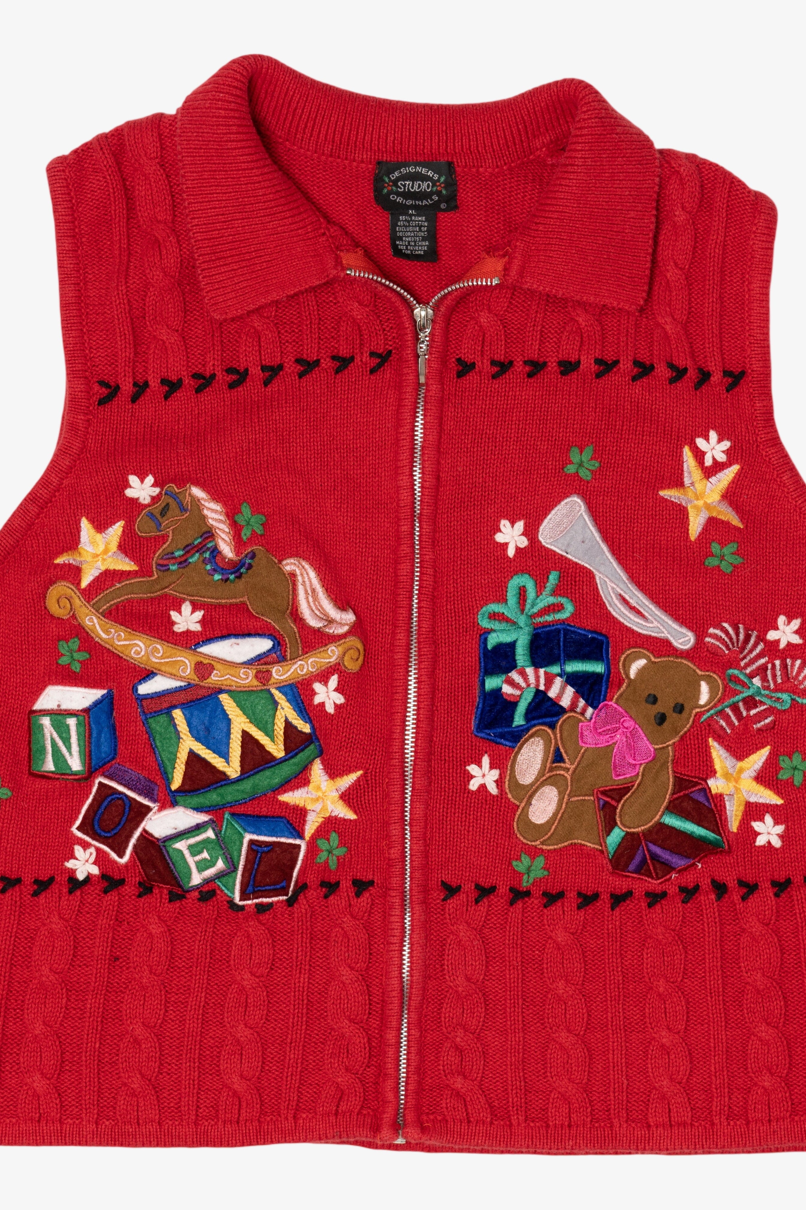Vintage Red Designers Studio Originals Toys Ugly Christmas Vest (1990s)