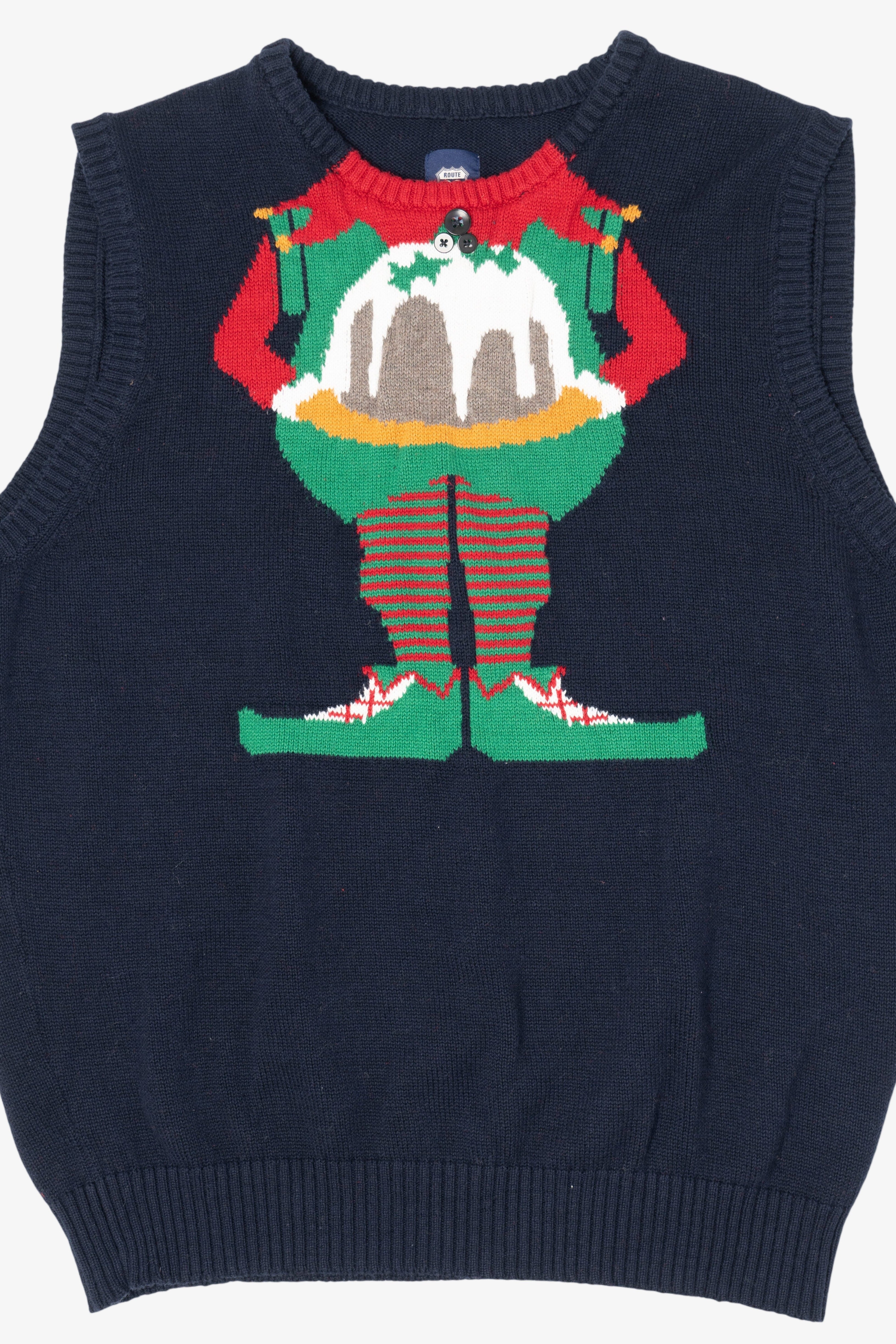 Navy Blue Route 66 Elf Ugly Christmas Vest (2010s)