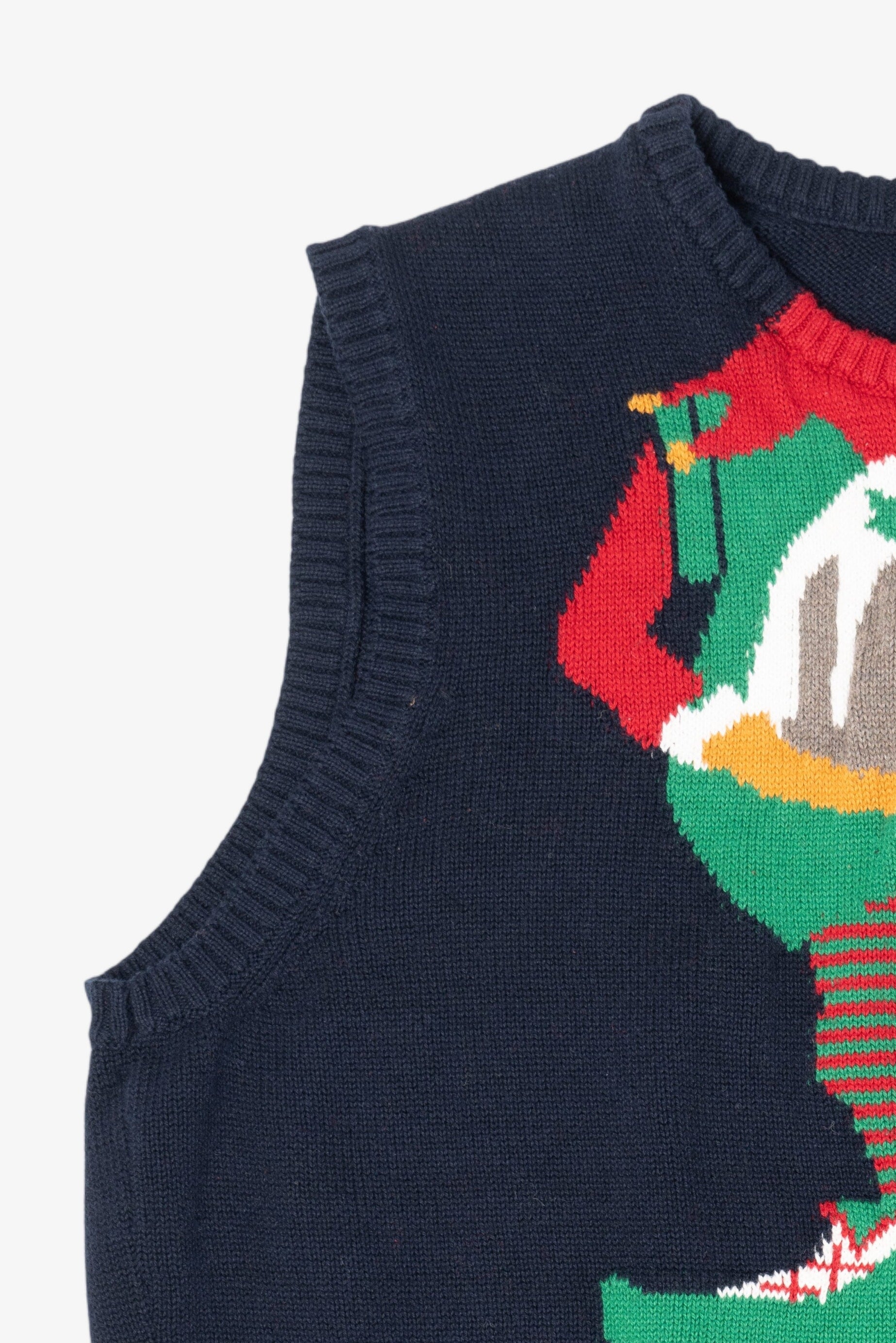 Navy Blue Route 66 Elf Ugly Christmas Vest (2010s)