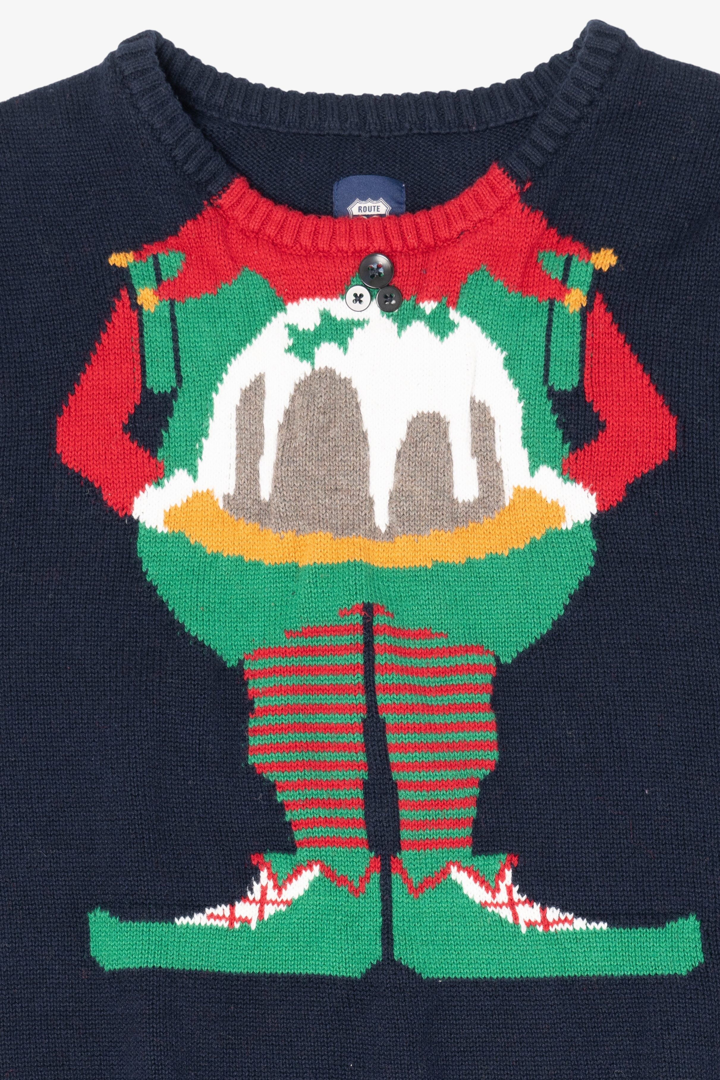 Navy Blue Route 66 Elf Ugly Christmas Vest (2010s)
