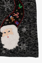 Vintage Dark Gray Holiday Time Santa "Ho Ho Ho" Ugly Christmas Vest (2000s)