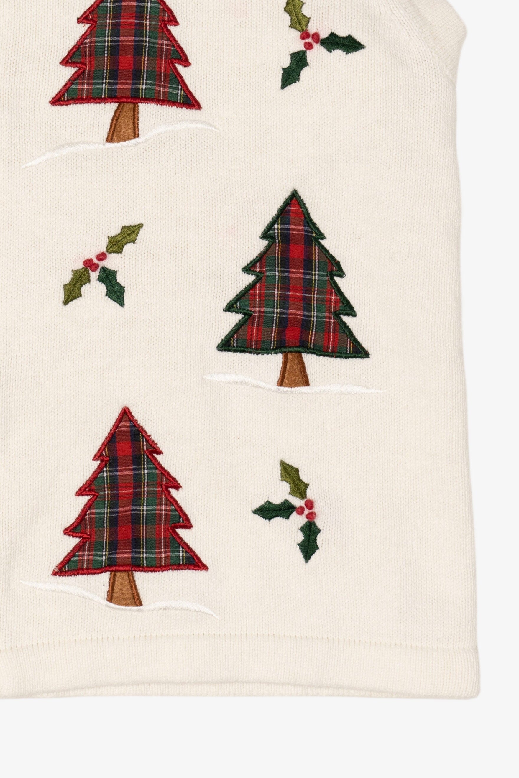 Vintage White Southern Lady Trees Ugly Christmas Vest (1990s)