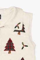 Vintage White Southern Lady Trees Ugly Christmas Vest (1990s)