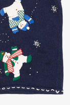 Vintage Blue Snowmen Ugly Christmas Vest (1990s)