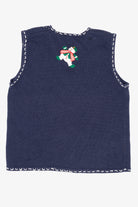Vintage Blue Snowmen Ugly Christmas Vest (1990s)