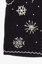 Vintage Black Mercer Street Studio Snowflakes Ugly Christmas Vest (2000s)