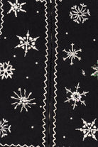 Vintage Black Mercer Street Studio Snowflakes Ugly Christmas Vest (2000s)