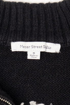Vintage Black Mercer Street Studio Snowflakes Ugly Christmas Vest (2000s)