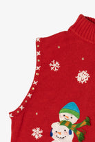 Vintage Red Mercer Street Studio Snowmen Ugly Christmas Vest