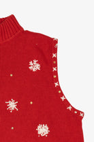 Vintage Red Mercer Street Studio Snowmen Ugly Christmas Vest