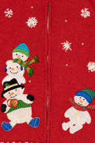 Vintage Red Mercer Street Studio Snowmen Ugly Christmas Vest