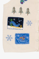 Vintage White Holiday Editions Ugly Christmas Vest (2000s)