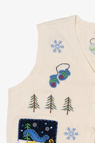 Vintage White Holiday Editions Ugly Christmas Vest (2000s)
