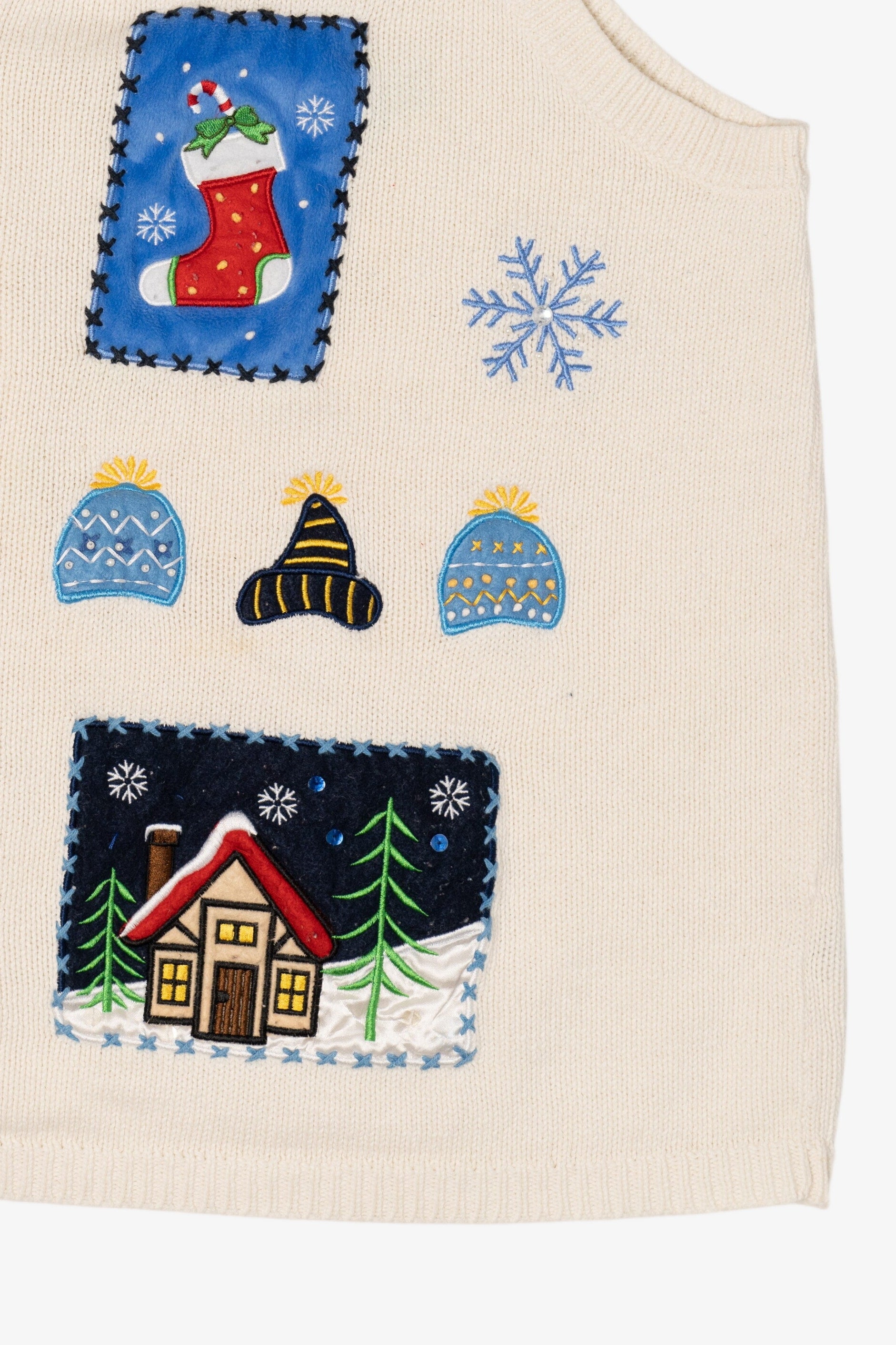 Vintage White Holiday Editions Ugly Christmas Vest (2000s)