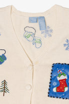 Vintage White Holiday Editions Ugly Christmas Vest (2000s)