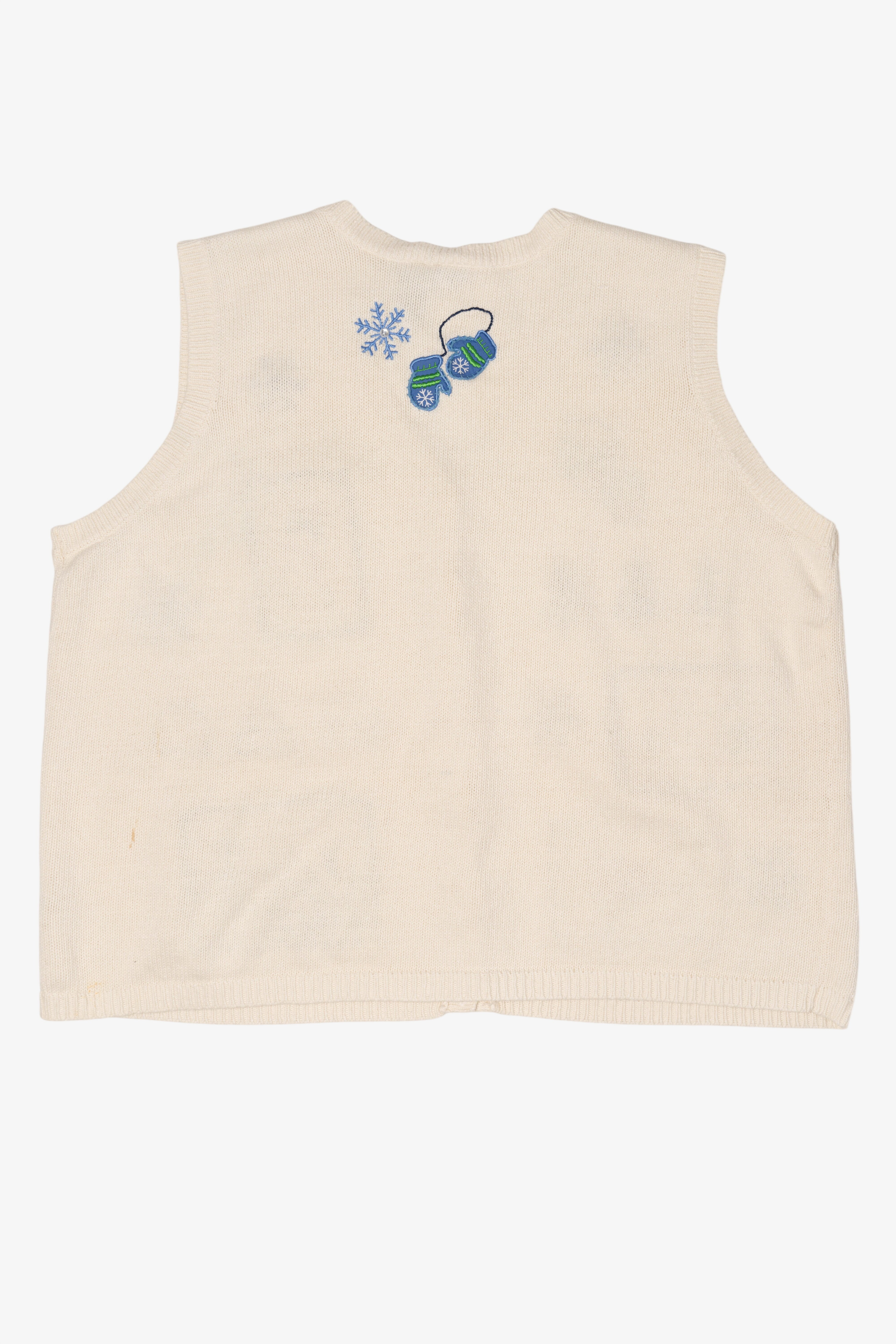 Vintage White Holiday Editions Ugly Christmas Vest (2000s)