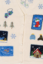 Vintage White Holiday Editions Ugly Christmas Vest (2000s)