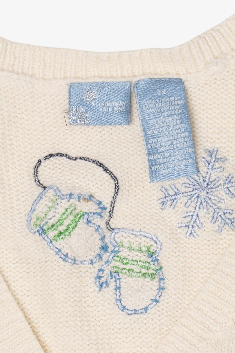 Vintage White Holiday Editions Ugly Christmas Vest (2000s)