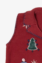 Vintage Red North Crest Ugly Christmas Vest (1990s)