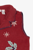 Vintage Red North Crest Ugly Christmas Vest (1990s)