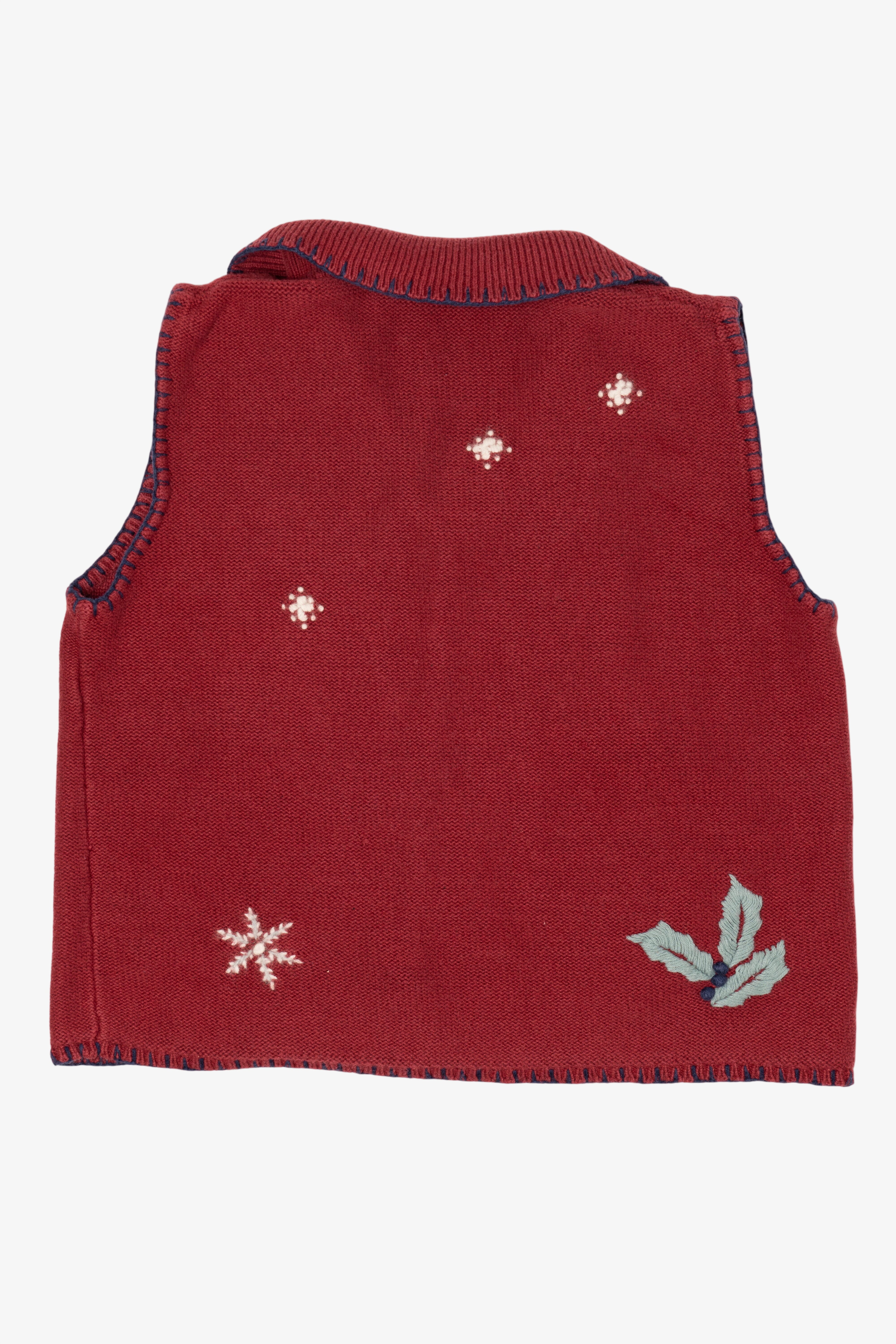 Vintage Red North Crest Ugly Christmas Vest (1990s)
