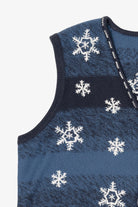 Vintage Blue C.J Banks Snowflakes Ugly Christmas Vest (2000s)